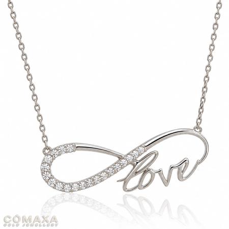 Колие с безкрайност и надпис Love Колие с безкрайност и надпис Love