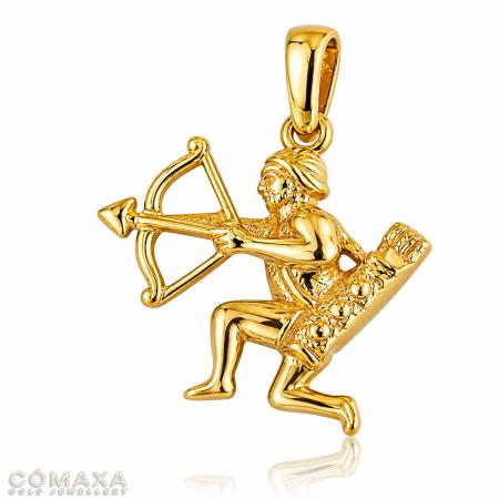 Зодия Срелец като златна висулка 